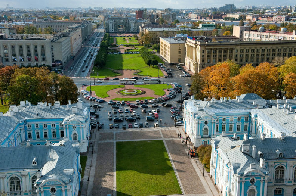Вид со звонницы Смольного собора, Санкт-Петербург