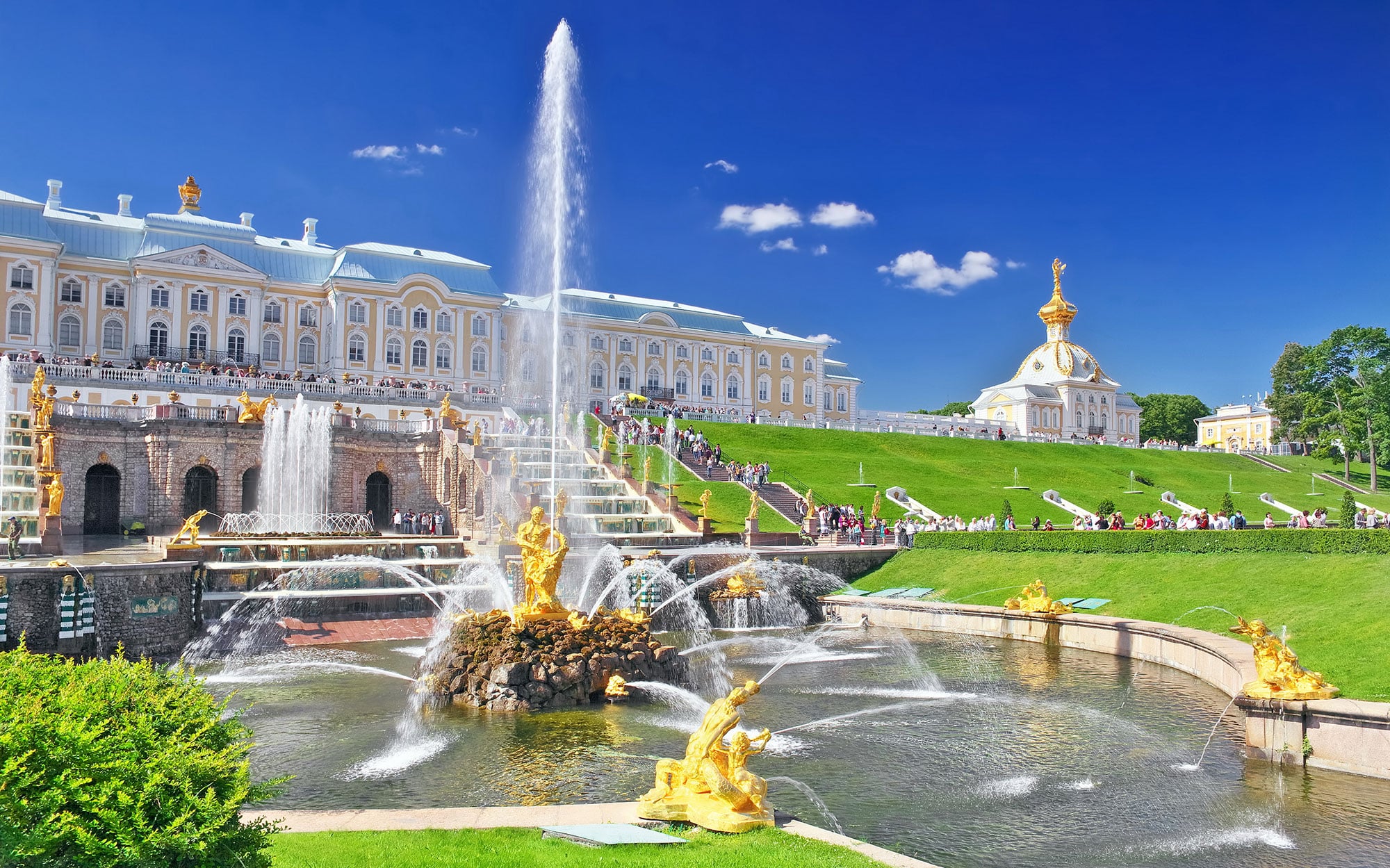 Открытие фонтанов Петергофа 2019